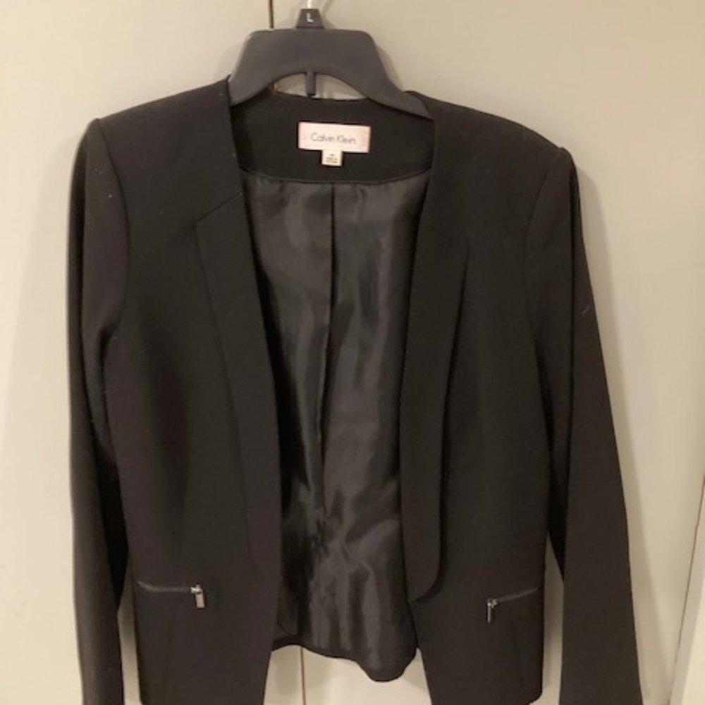 Calvin Klein Ladies Black Blazer Size 10